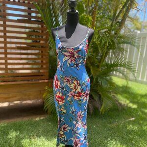 Black Halo Floral Slip Dress